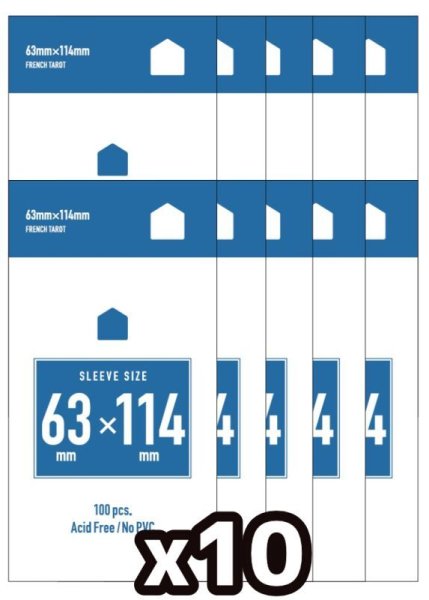 画像1: 【10個パック】フレンチタロットサイズソフト 63*114mm (1)
